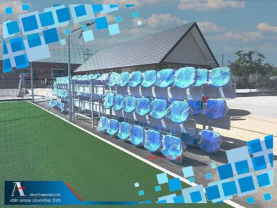 อัฒจันทร์ 3 ชั้นพนักพิงเตี้ย