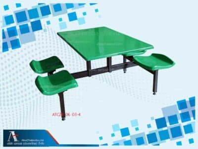โต๊ะโรงอาหารไฟเบอร์กลาส 4ที่นั่ง