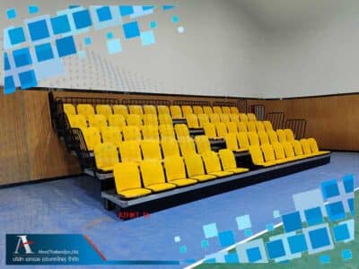 อัฒจันทร์พับเก็บได้ ที่นั่งมีพนักพิง