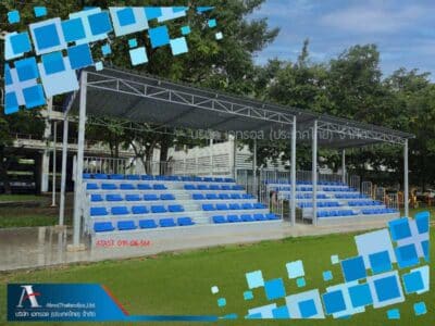 อัฒจันทร์ขนาด 5 ชั้น พร้อมหลังคา ที่นั่งพนักพิงเตี้ย ATAST 01R 08 5M