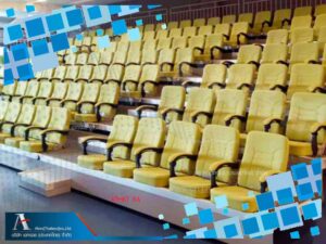 อัฒจรรย์พับเก็บเก้าอี้เบาะหอประชุมมีท้าวแขน-ATHKT8A