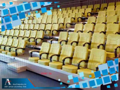 อัฒจรรย์พับเก็บเก้าอี้เบาะหอประชุมมีท้าวแขน-ATHKT8A