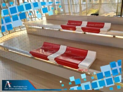 ม้านั่งพนักพิงเตี้ย สลับสี