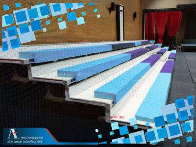 อัฒจันทร์พับเก็บ-ที่นั่งหุ้มเบาะ