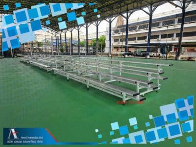 อัฒจรรย์เคลื่อนย้ายอลูมิเนียม4ชั้น