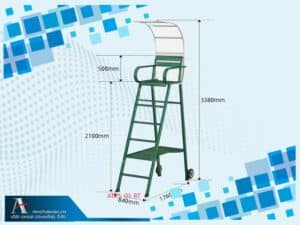 ขนาดเก้าอี้ กรรมการตัดสิน เทนนิส แบบมีหลังคา