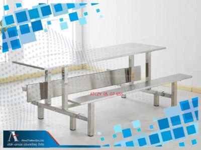 AT-05-07-6SS-โต๊ะโรงอาหารสแตนเลสพับได้-6-ที่นั่ง