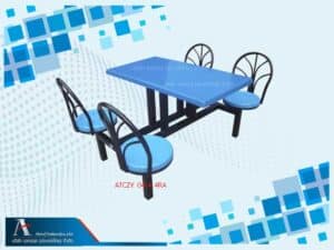 ATCZY-04-4RA-โต๊ะอาหสาร-4-ที่นั่งมีพนักพิงเหล็ก
