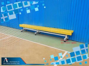 ม้านั่งHDPEสนามเทนนิส-ขาอลูมิเนียม