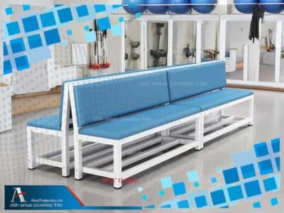 ม้านั่งหุ้มเบาะ แบบมีพนักพิง